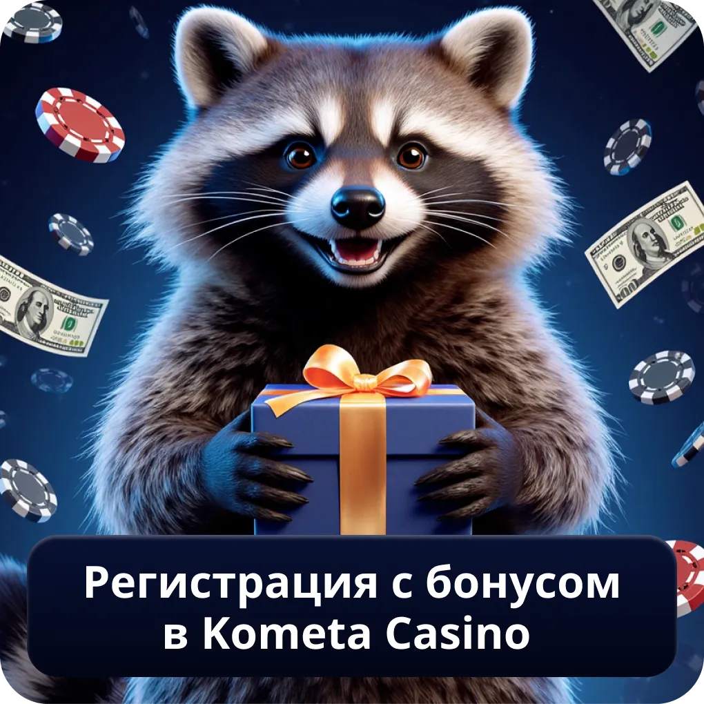 Регистрация с бонусом в Kometa Casino