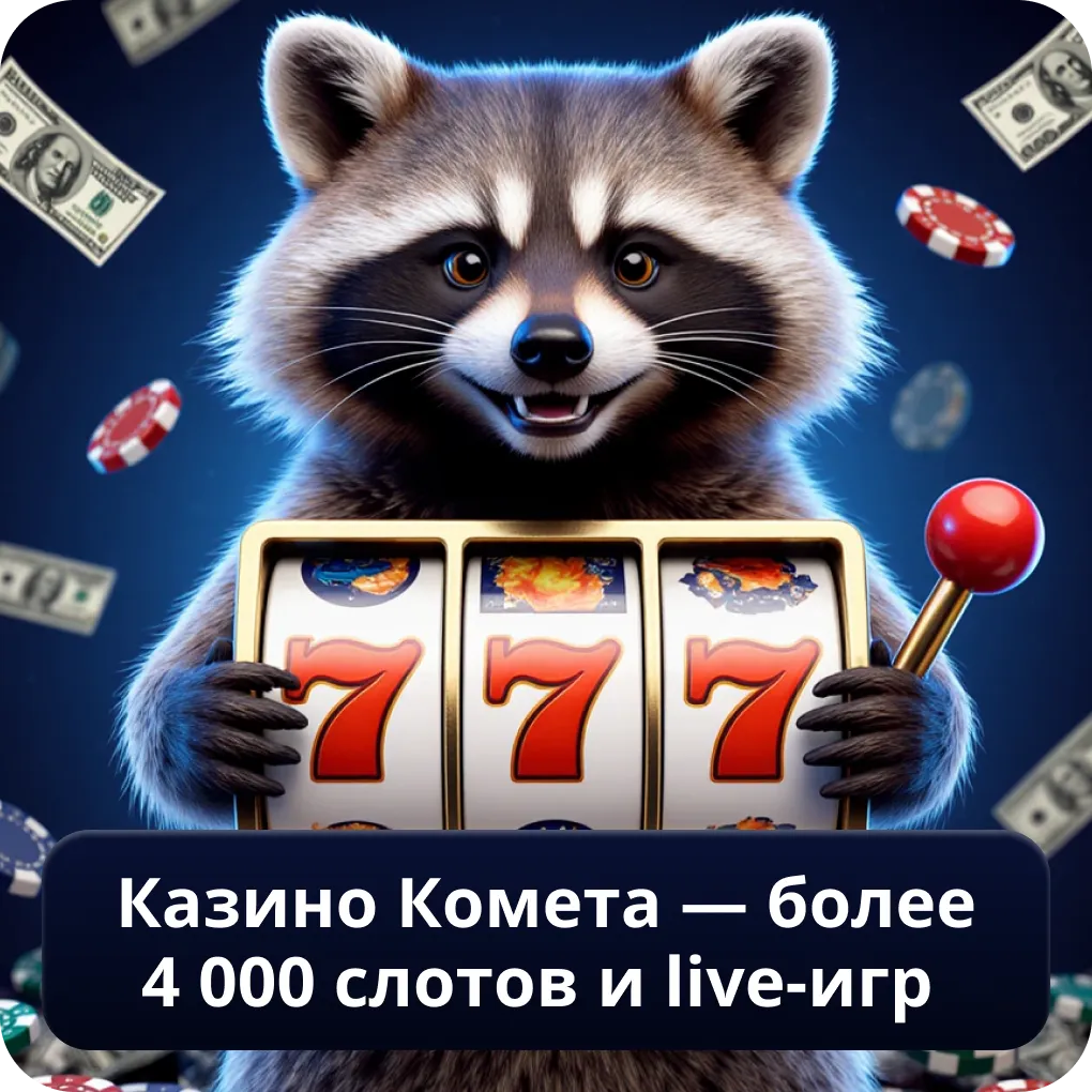 Казино Комета — более 4 000 слотов и live-игр